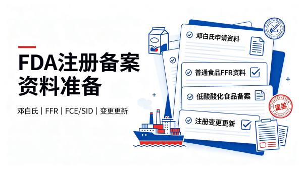食品美国FDA注册备案资料清单（详细版2026）