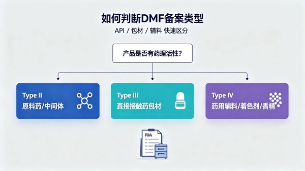 如何判断自己的产品对应哪一类DMF备案类型？
